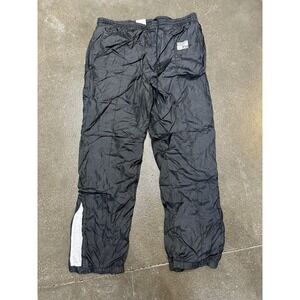 Vintage 80s 90s Union Jacks Pants Mens Medium Black Track Joggers Windbreaker